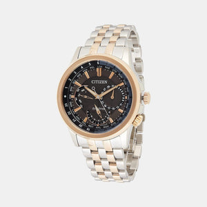 Eco-Drive Men Eco-Drive Silver Dial Chronograph Stainless Steel Watch BU2026-65H