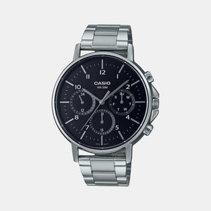Enticer Men Quartz Black Dial Chronograph Stainless Steel Watch A1845