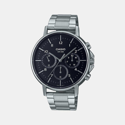 Enticer Men Quartz Black Dial Chronograph Stainless Steel Watch A1845