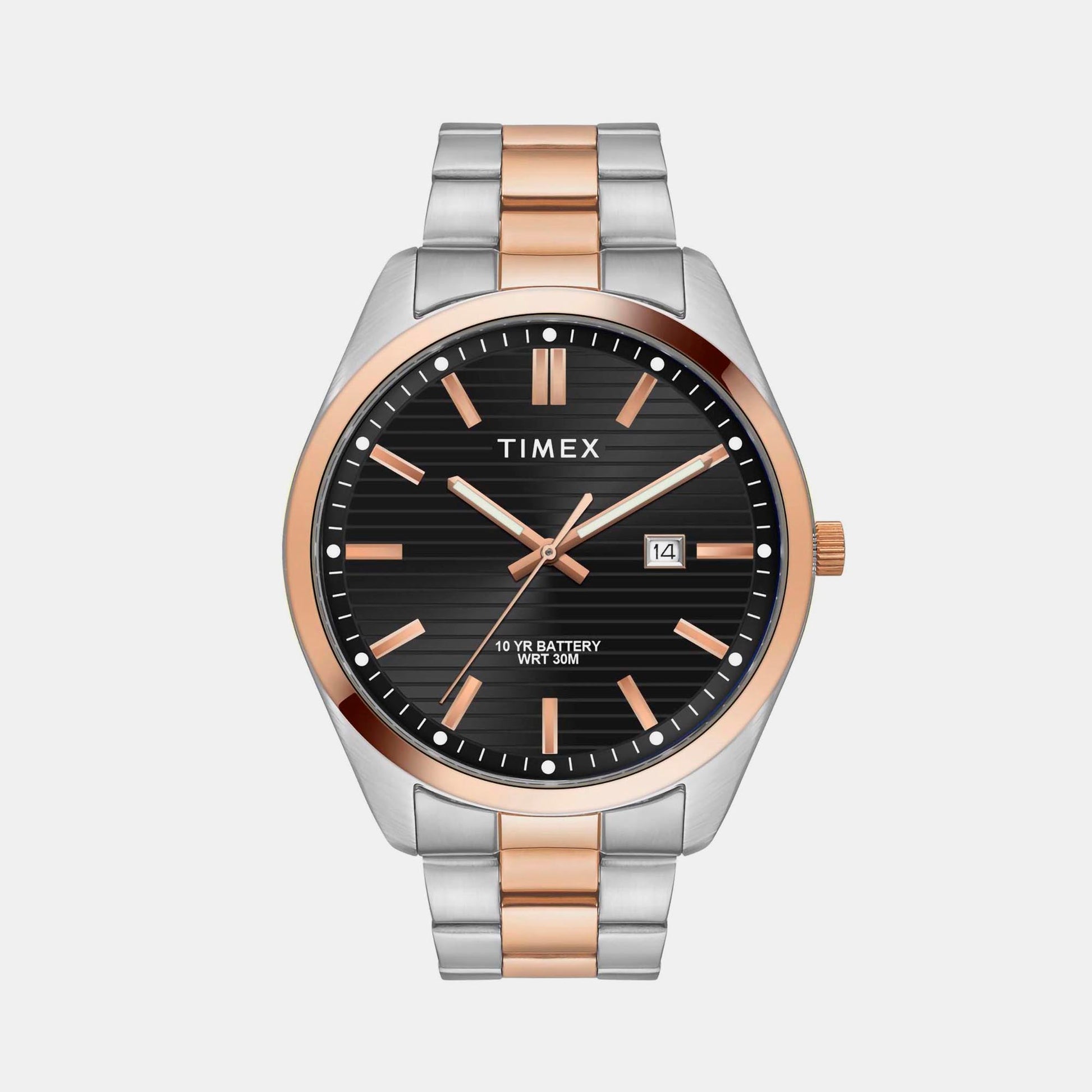 E Class Men Quartz Black Dial Analog Stainless Steel Watch TWTG10410