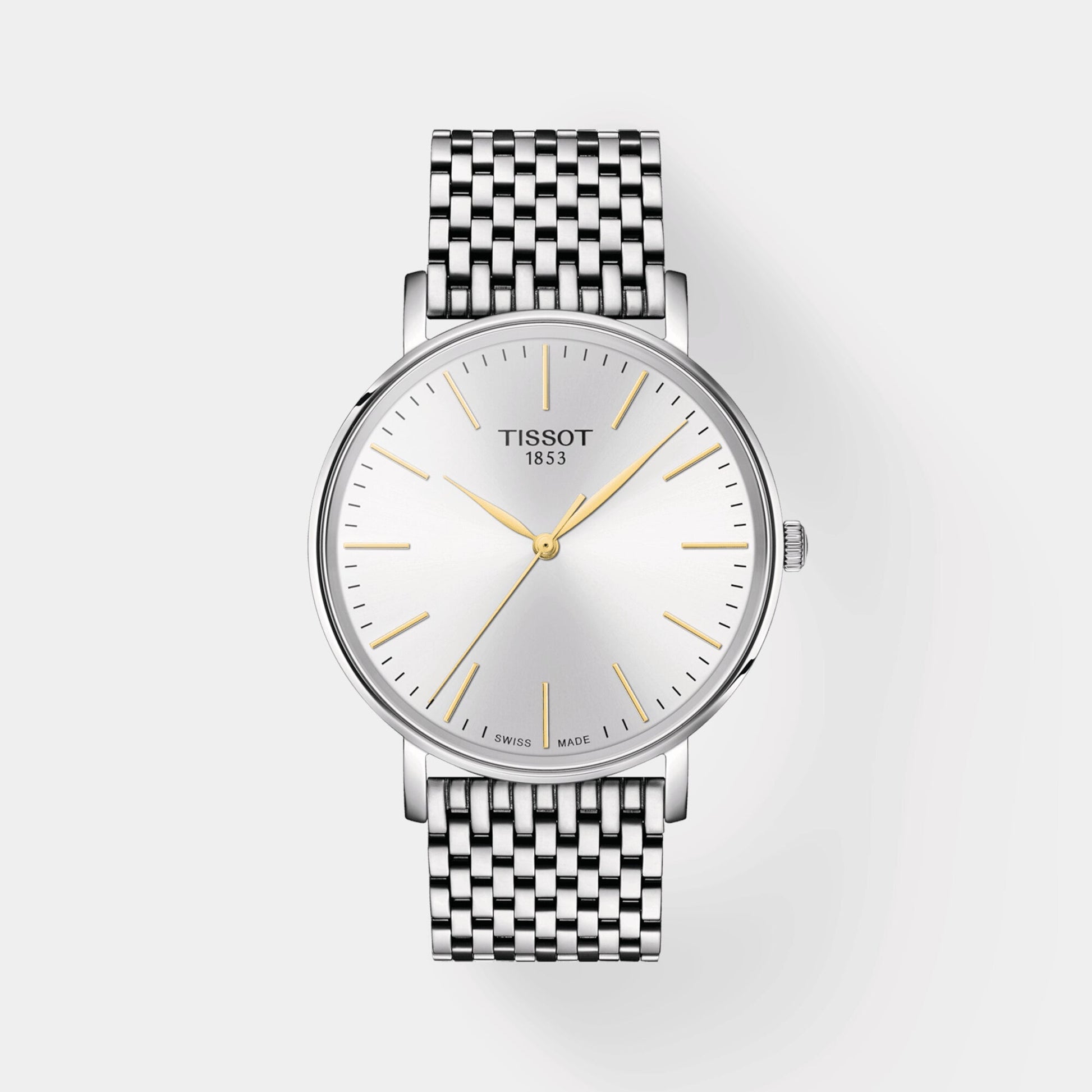 Everytime Men Quartz White Dial Analog Stainless steel Watch T1434101101101