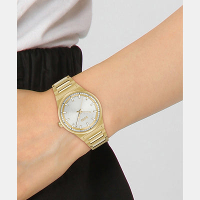 Candor Women Quartz Silver Dial Analog Stainless Steel Watch 1502738