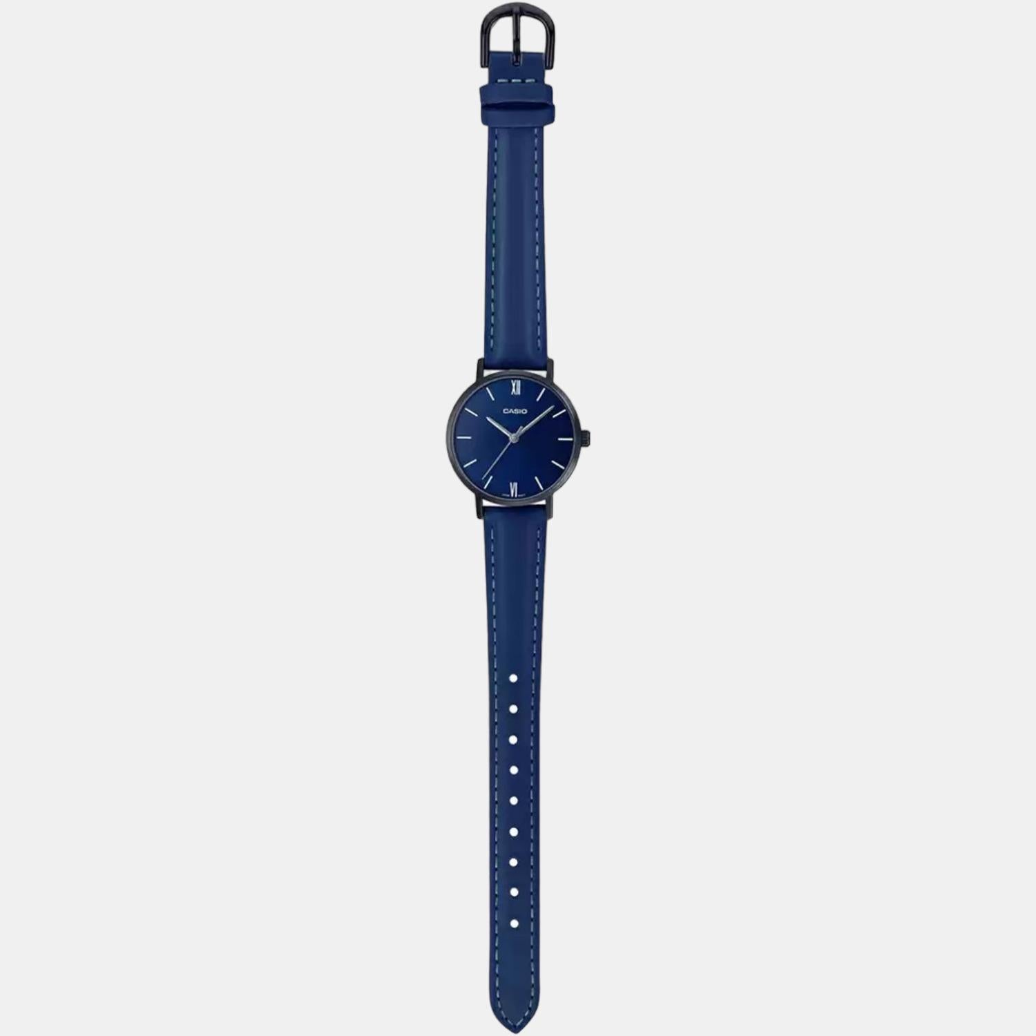Enticer Women Quartz Blue Dial Analog Leather Watch A2001