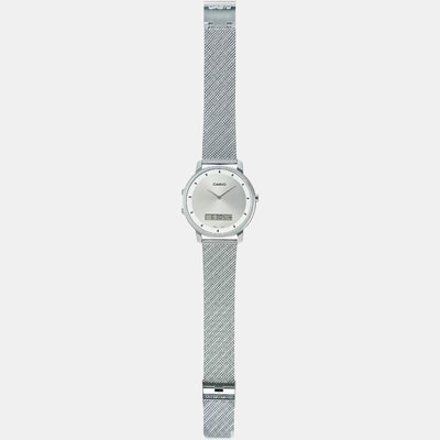 Enticer Men Quartz Silver Dial Analog Stainless Steel Watch A1962