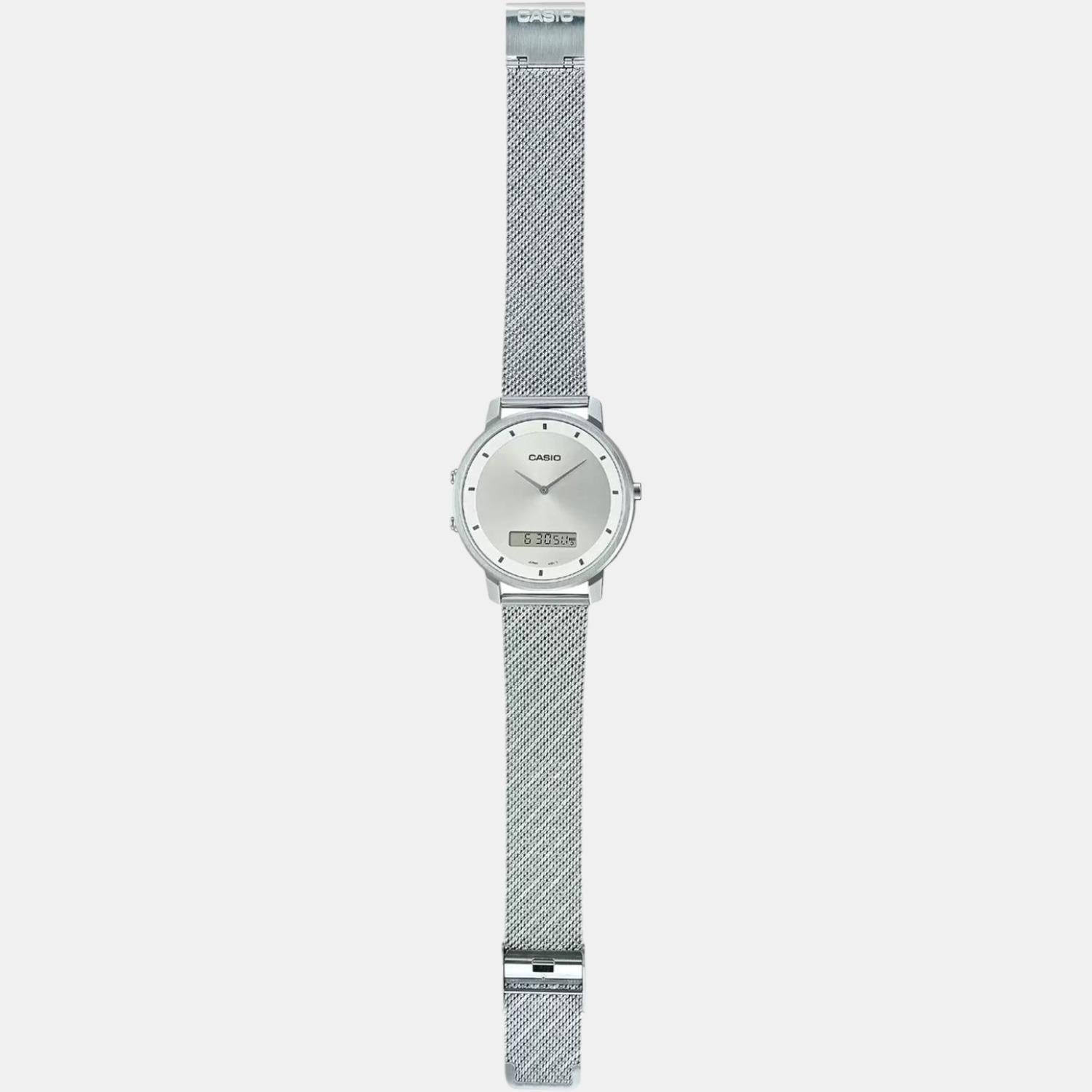 Enticer Men Quartz Silver Dial Analog Stainless Steel Watch A1962
