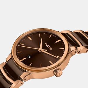 Centrix Women Quartz Brown Dial Analog Stainless Steel Watch R30024302