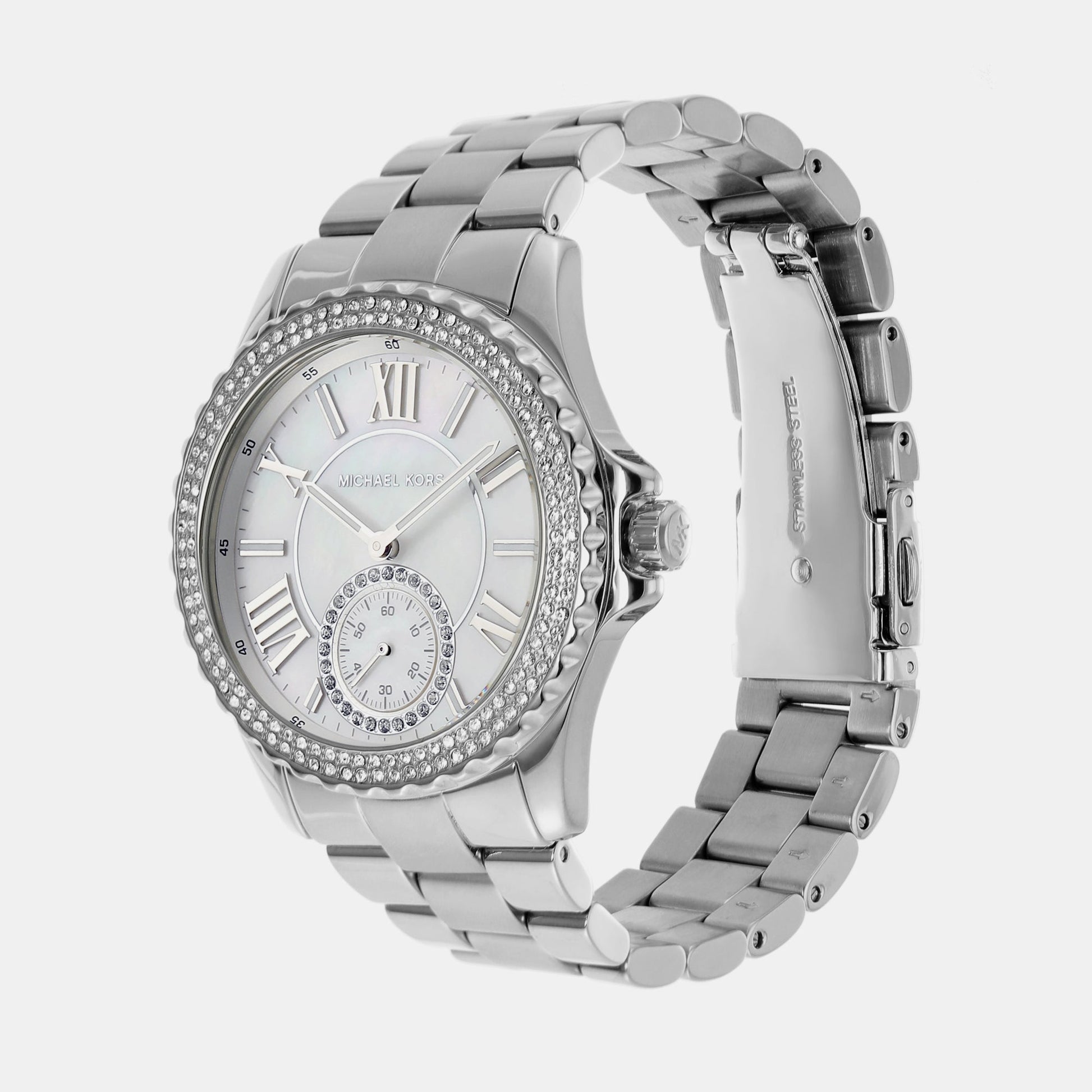 Everest Women Quartz Silver Dial Analog Stainless Steel Watch MK7403