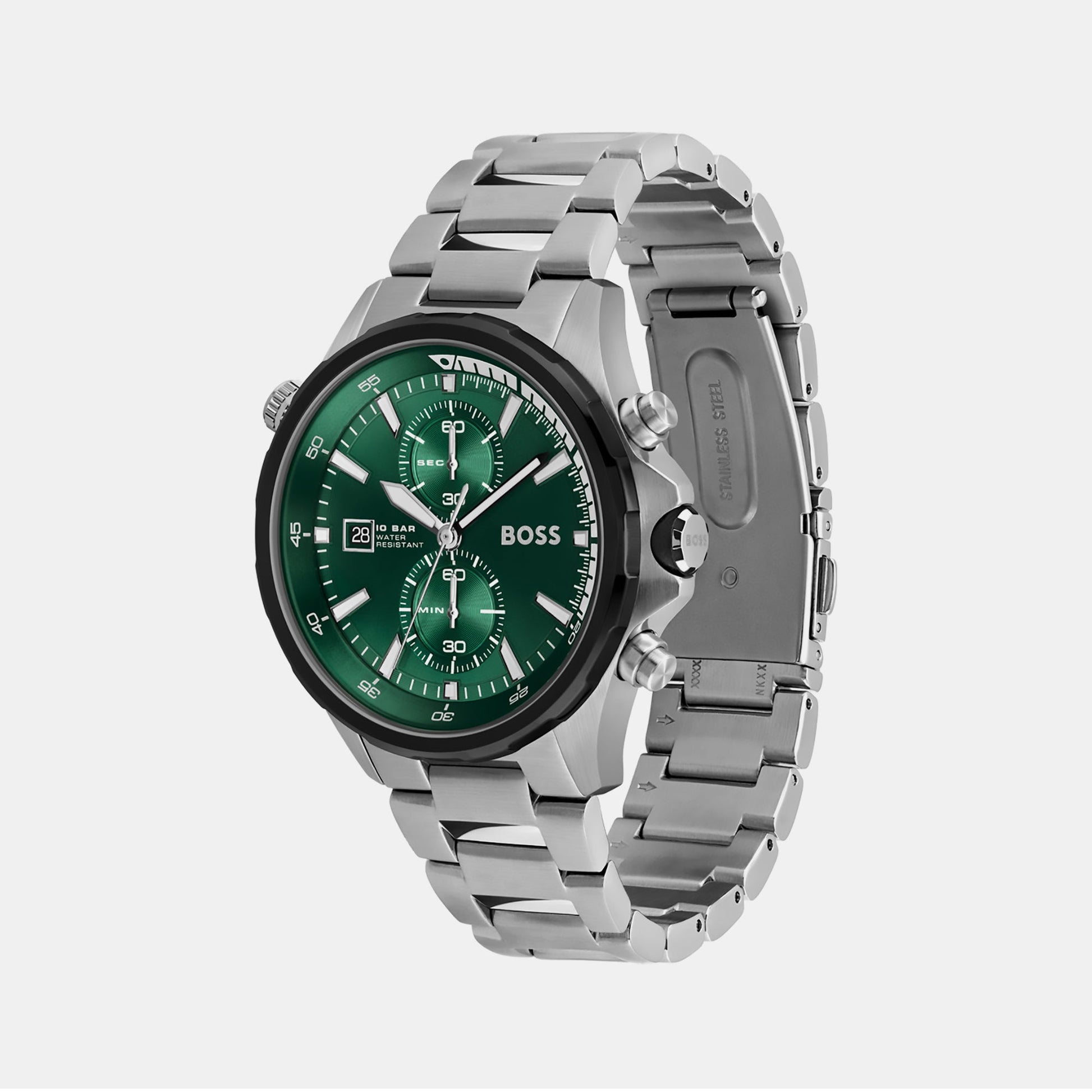 Globetrotter Men Quartz Green Dial Chronograph Stainless Steel Watch 1513930