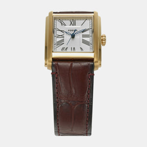 Carraway Men Quartz Silver Dial Analog Leather Watch FS6011