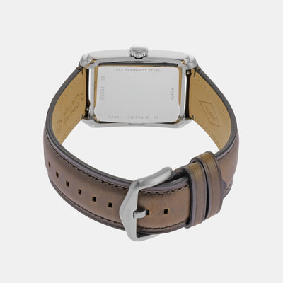 Carraway Men Quartz Cream Dial Analog Leather Watch FS6012