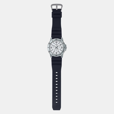 Enticer Men Quartz White Dial Chronograph Resin Watch A2146