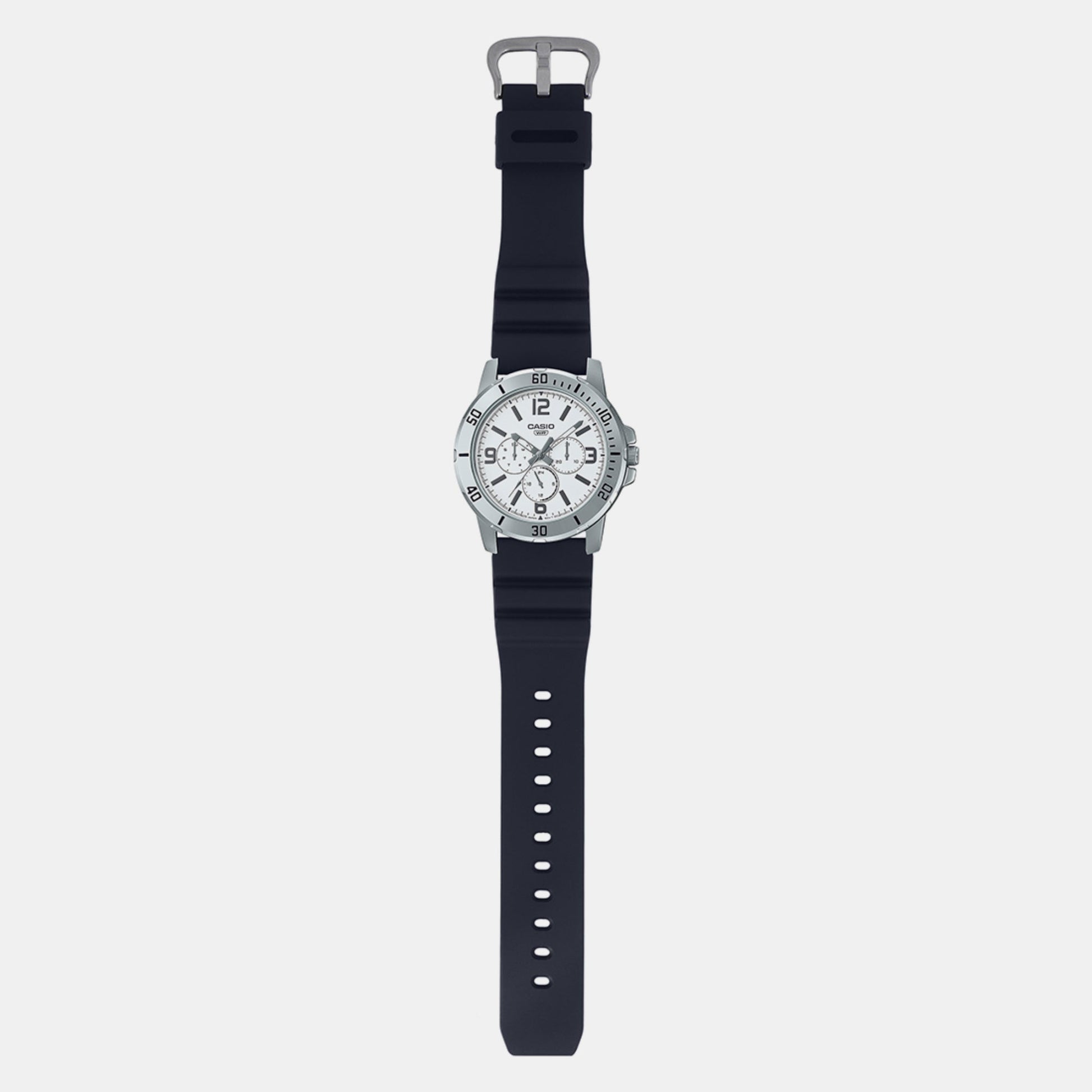 Enticer Men Quartz White Dial Chronograph Resin Watch A2146