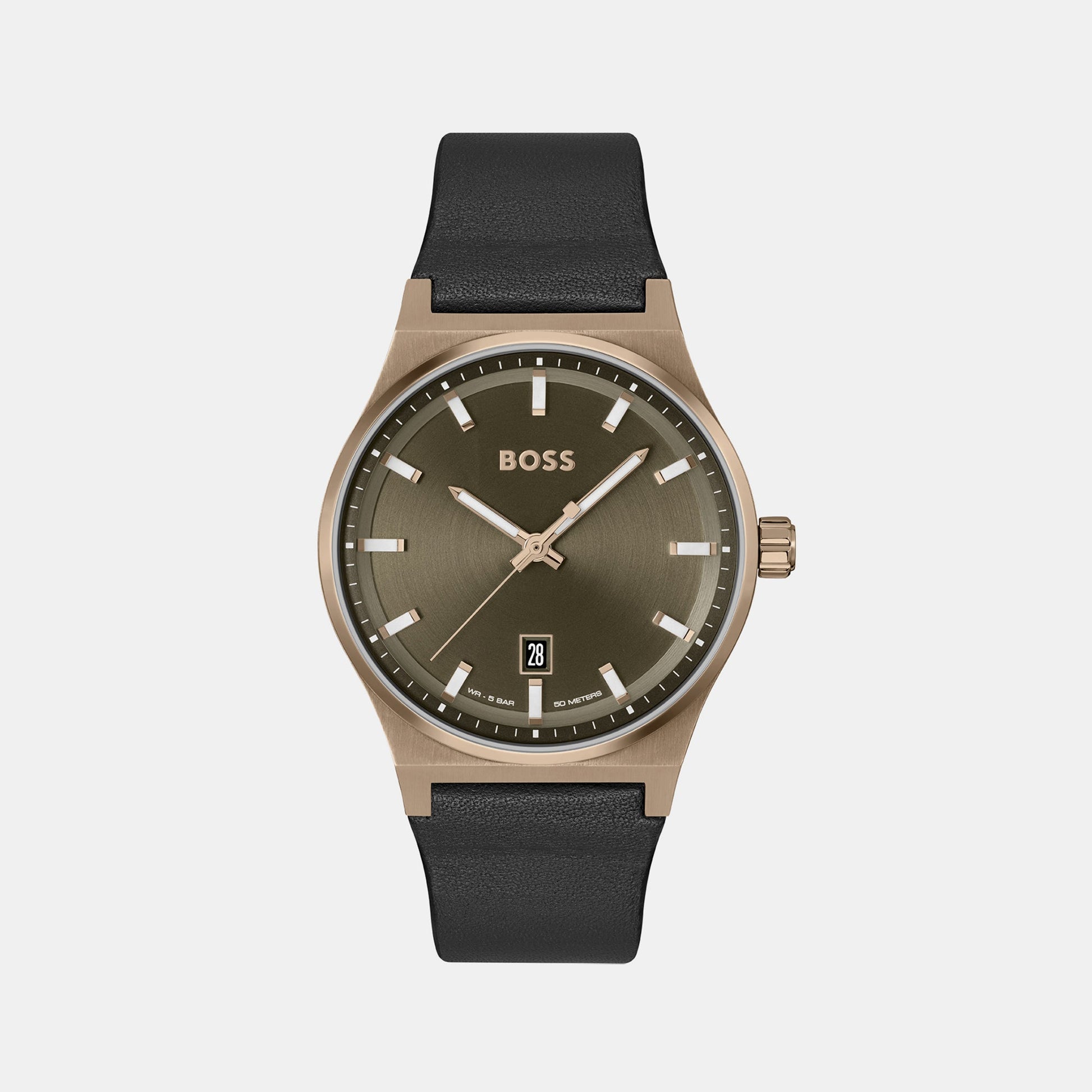 Candor Men Quartz Green Dial Analog Leather Watch 1514080