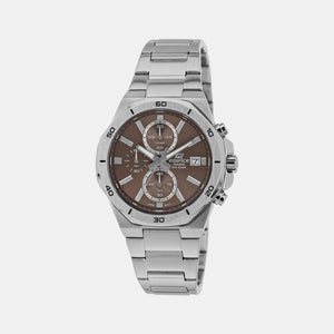 Edifice Men Quartz Brown Dial Chronograph Stainless Steel Watch ED585