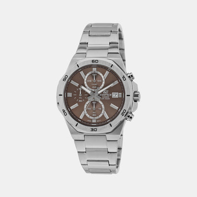 Edifice Men Quartz Brown Dial Chronograph Stainless Steel Watch ED585