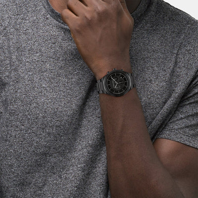 Ck Fearless Men Quartz Black Dial Chronograph Stainless Steel Watch 25200303