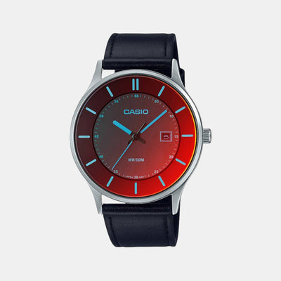 Enticer Men Quartz Red Dial Analog Leather Watch A2112