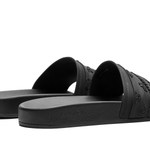 Amiri Bandana Moulded Slides Black Black