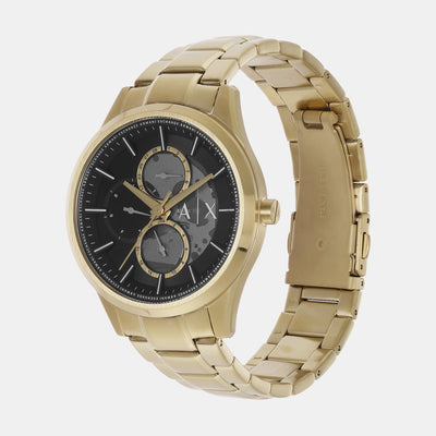 Dante Men Quartz Black Dial Chronograph Stainless Steel Watch AX1875