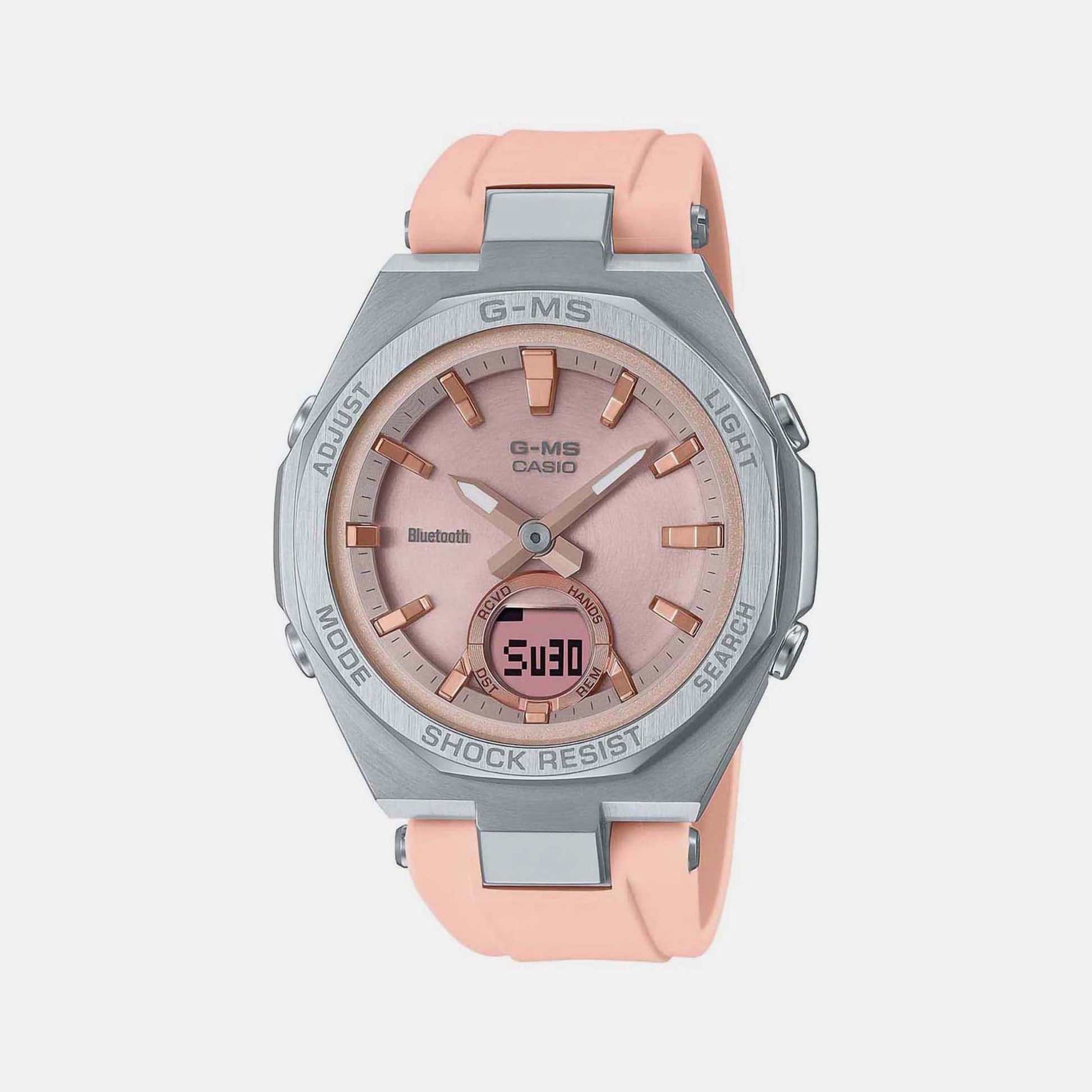 Baby-G Women Quartz Pink Dial Analog-Digital Resin Watch BX189