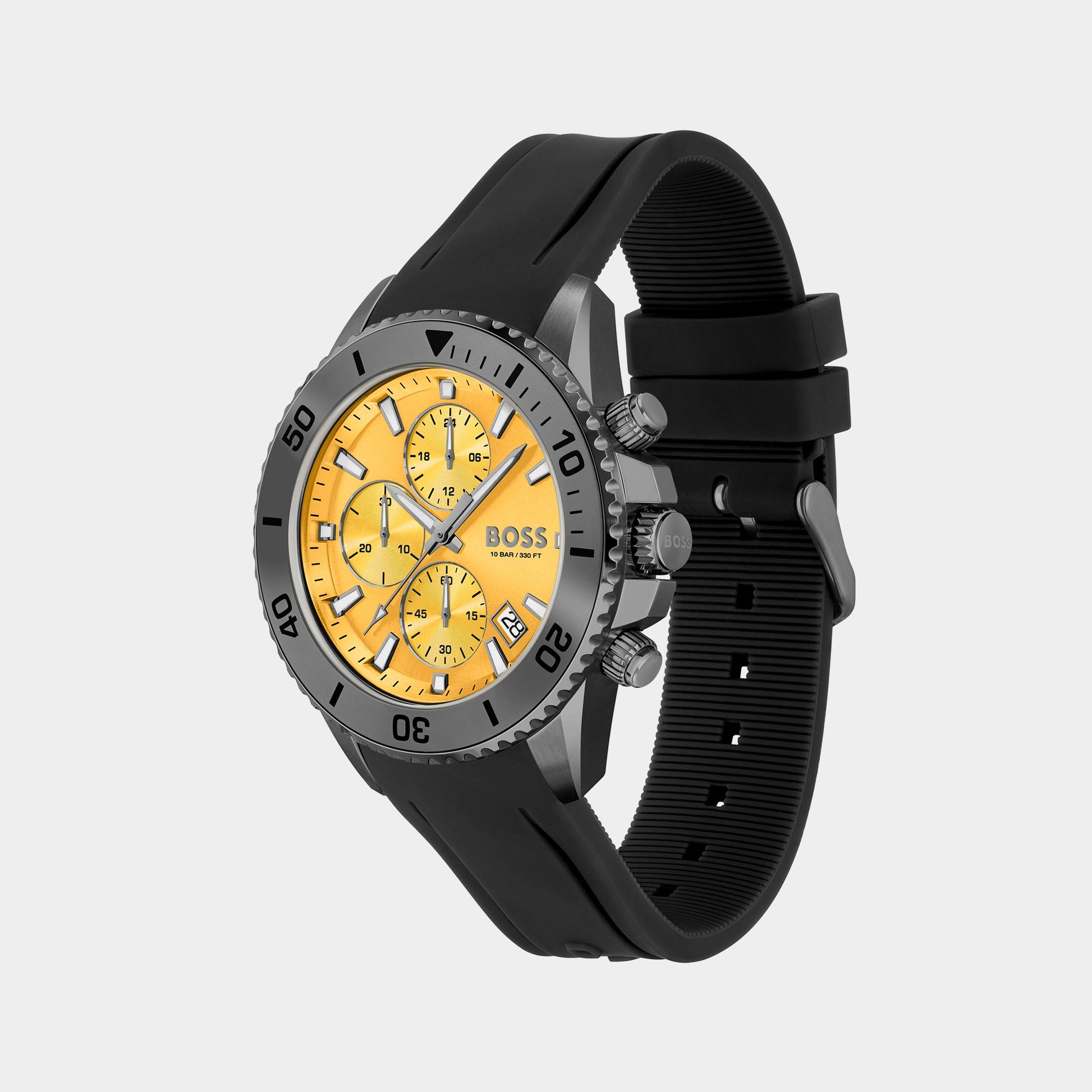 Admiral Men Quartz Yellow Dial Chronograph Silicone Watch 1513968