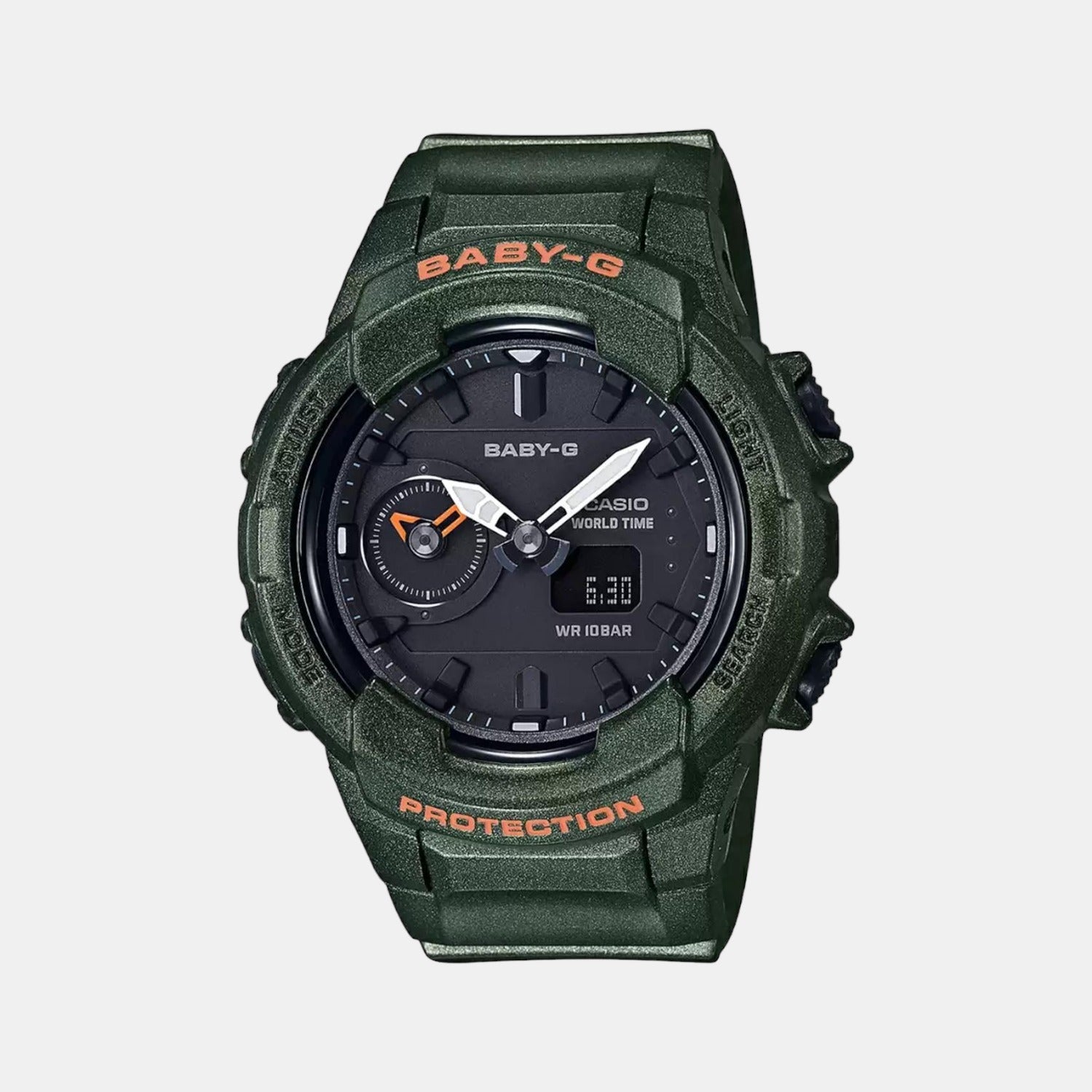 Baby-G Women Quartz Black Dial Analog-Digital Resin Watch B206