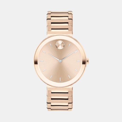 Bold Women Quartz Rose Gold Dial Analog Stainless Steel Watch 3601089