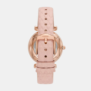 Carlie Women Quartz White Dial Analog Leather Watch ES5269