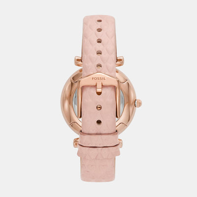 Carlie Women Quartz White Dial Analog Leather Watch ES5269