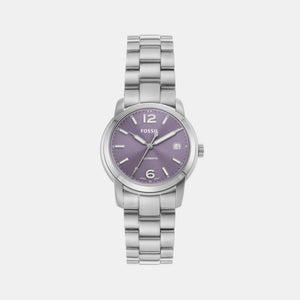 Fossil Heritage Women Automatic Purple Dial Analog Stainless Steel Watch ME3246
