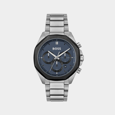 Cloud Men Quartz Blue Dial Chronograph Stainless Steel Watch 1514015