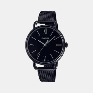 Enticer Women Quartz Black Dial Analog Stainless Steel Watch A1804