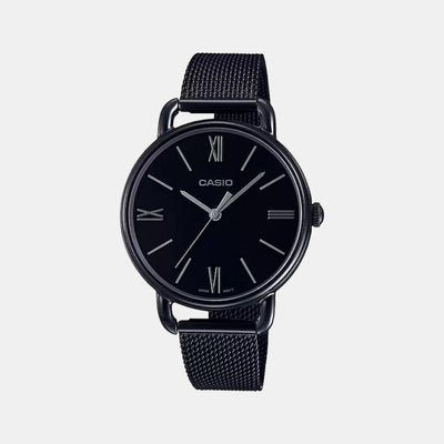 Enticer Women Quartz Black Dial Analog Stainless Steel Watch A1804