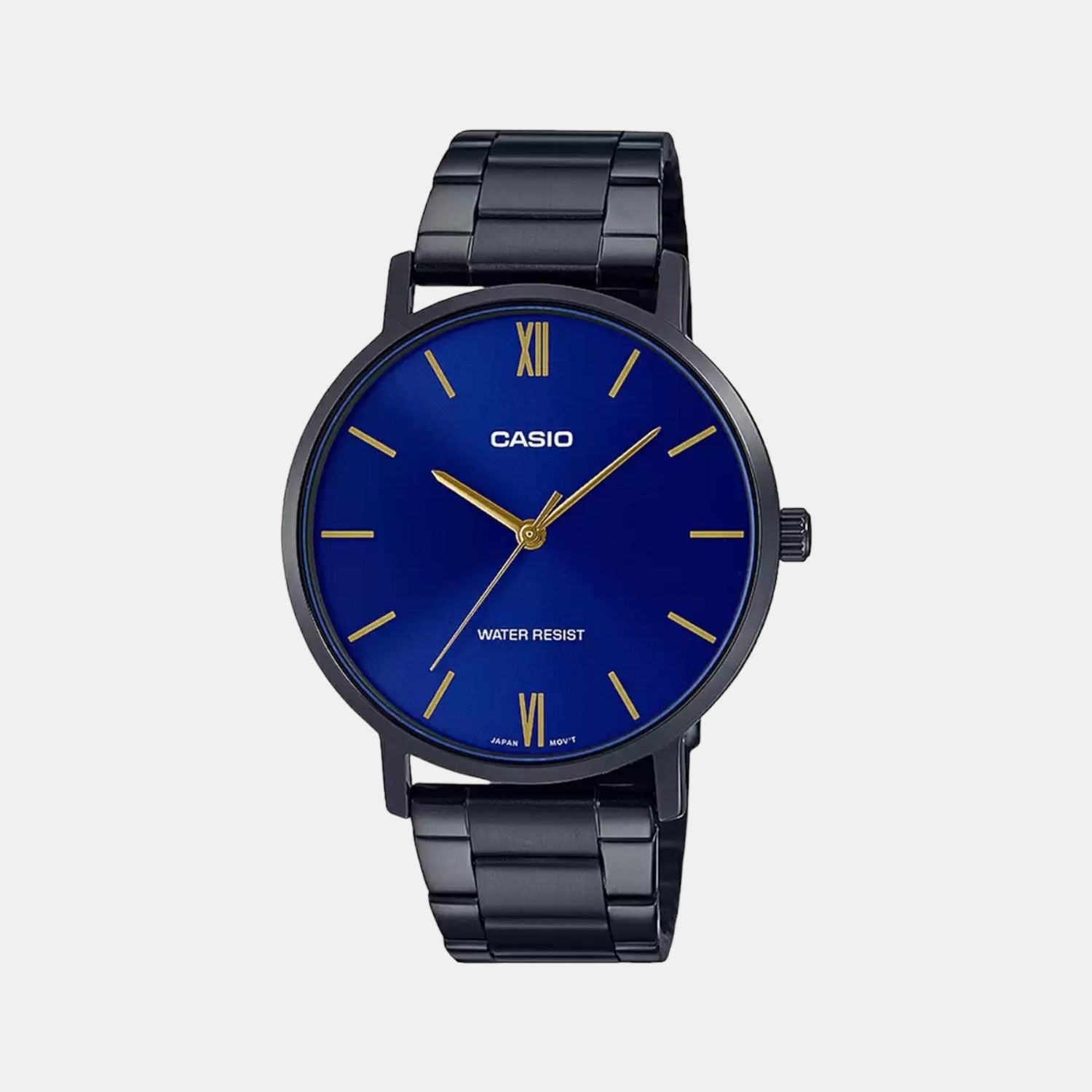 Enticer Men Quartz Blue Dial Analog Stainless Steel Watch A1974