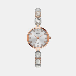 Fria Women Quartz White Dial Analog Brass Watch TWEL17302