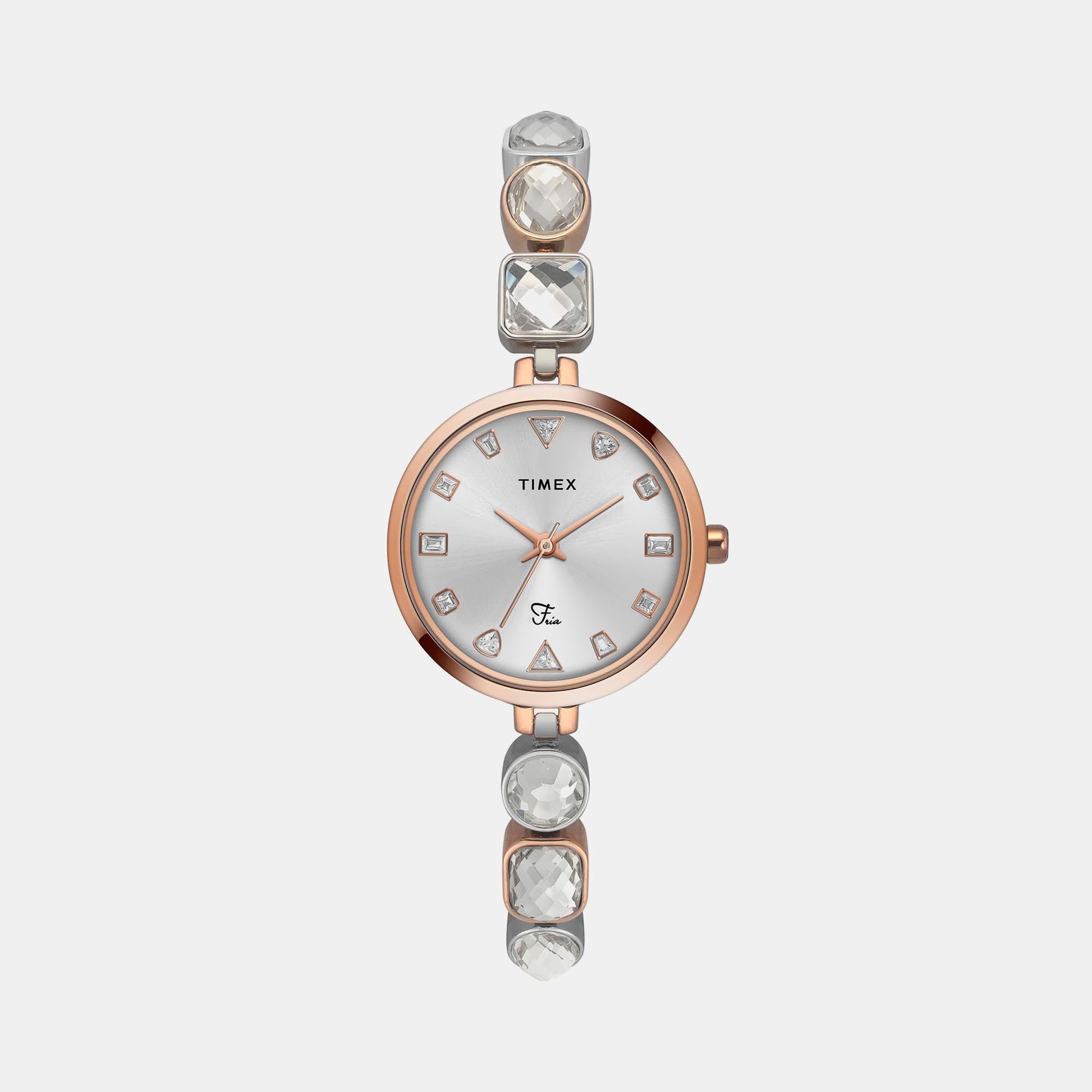 Fria Women Quartz White Dial Analog Brass Watch TWEL17302