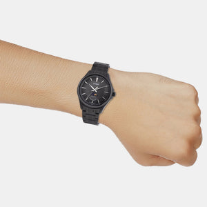 Enticer Men Quartz Black Dial Analog Stainless Steel Watch A2164