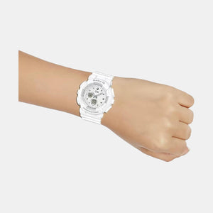 Baby-G Women Quartz White Dial Analog-Digital Resin Watch BX070