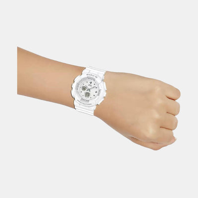 Baby-G Women Quartz White Dial Analog-Digital Resin Watch BX070