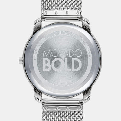 Bold Men Quartz Grey Dial Analog Stainless Steel Watch 3600599