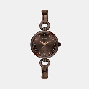 Classics Women Quartz Brown Dial Analog Brass Watch TWEL11438