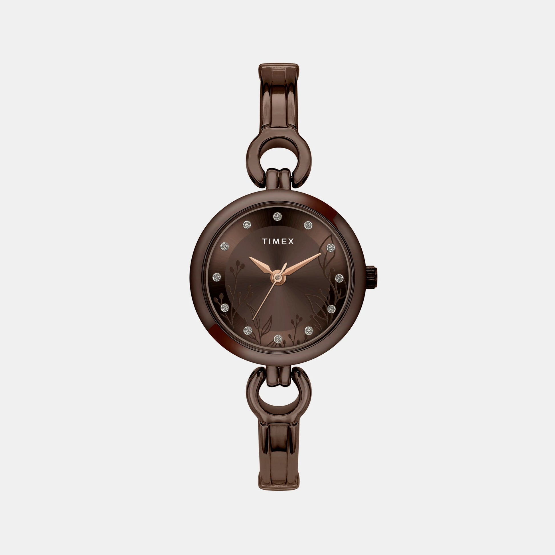 Classics Women Quartz Brown Dial Analog Brass Watch TWEL11438