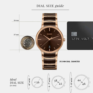Centrix Unisex Quartz Brown Dial Analog Stainless Steel Watch R30023302