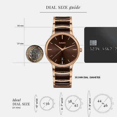 Centrix Unisex Quartz Brown Dial Analog Stainless Steel Watch R30023302