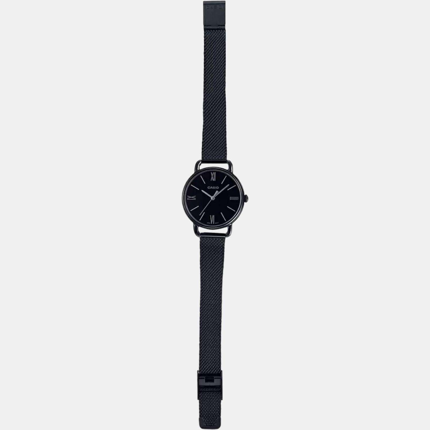 Enticer Women Quartz Black Dial Analog Stainless Steel Watch A1804
