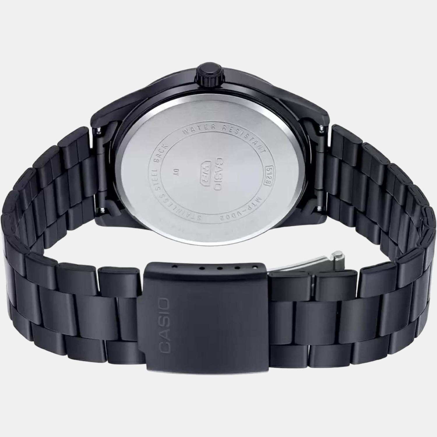 Enticer Men Quartz Black Dial Analog Stainless Steel Watch A1941