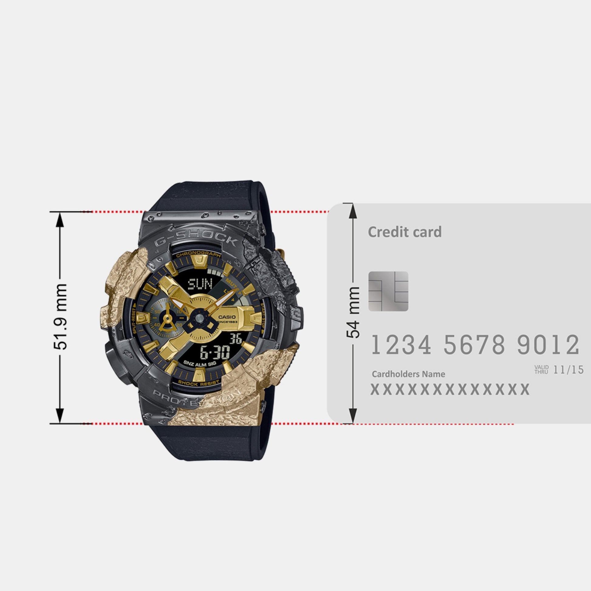 G-Shock Men Quartz Black Dial Analog-Digital Resin Watch G1346