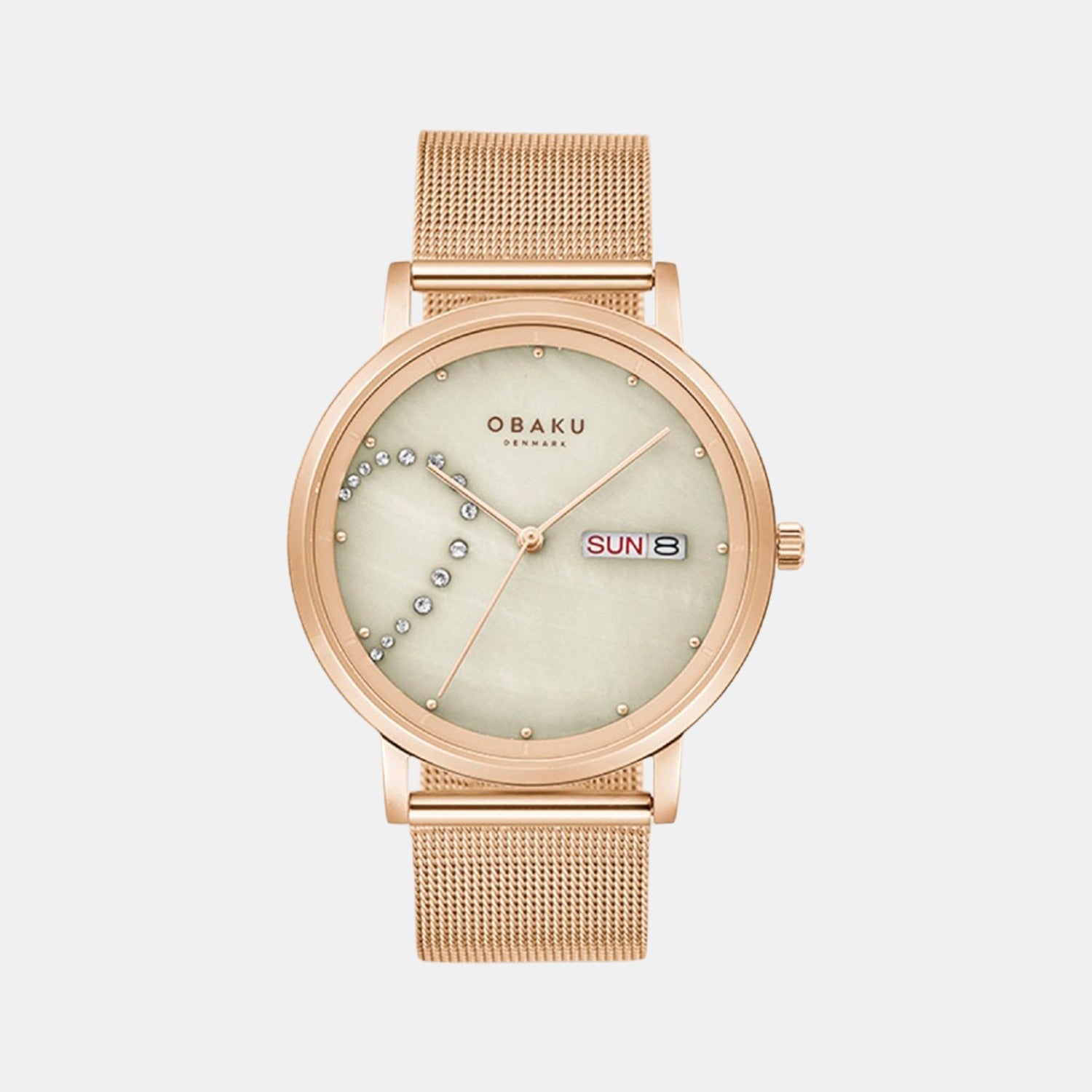 Draabe Blush Men Quartz Beige Dial Analog Stainless Steel Watch V248GHVJMV