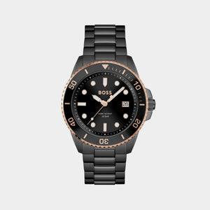 Ace Men Quartz Black Dial Analog Stainless Steel Watch 1514013