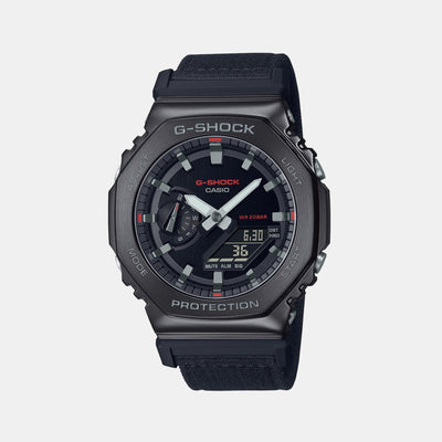 G-Shock Men Quartz Black Dial Analog-Digital Fabric Watch G1373
